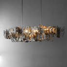 Simple Artistic Metal Dining Table Chandelier - 31.5"LBlushlighting