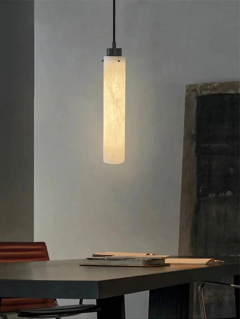Simple marble pendant lamp - Dia 2.7”(7cm) x H 9.8”(25cm)Copper & White MarbleBlushlighting