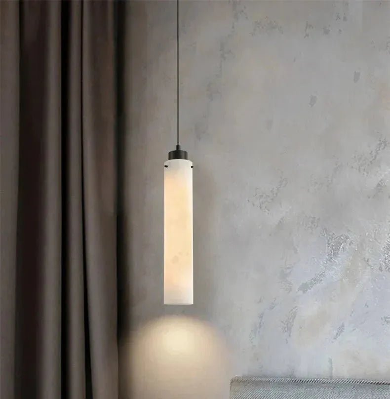 Simple marble pendant lamp - Dia 2.7”(7cm) x H 9.8”(25cm)Copper & White MarbleBlushlighting