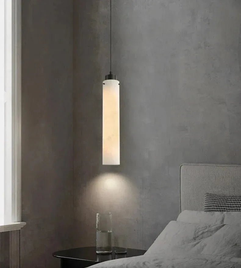 Simple marble pendant lamp - Dia 2.7”(7cm) x H 9.8”(25cm)Copper & White MarbleBlushlighting