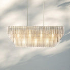 Sirena Glass Rectangular Chandelier 59"-