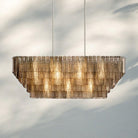 Sirena Glass Rectangular Chandelier 59"-