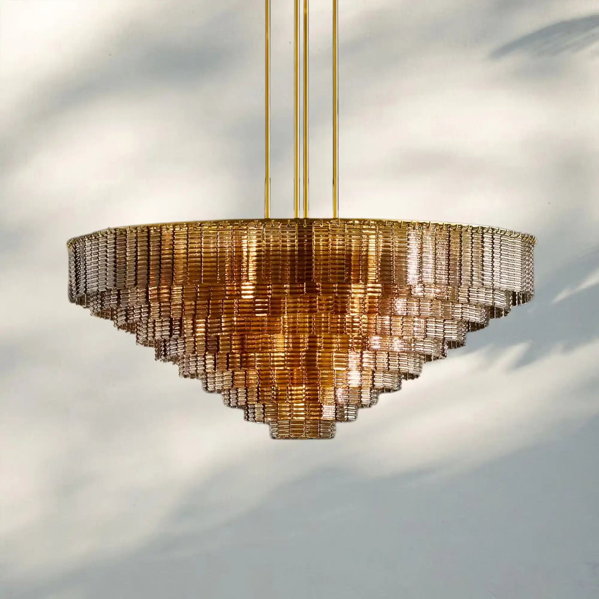 Sirena Smoke Round Chandelier 41" 52‘’ 65‘’-