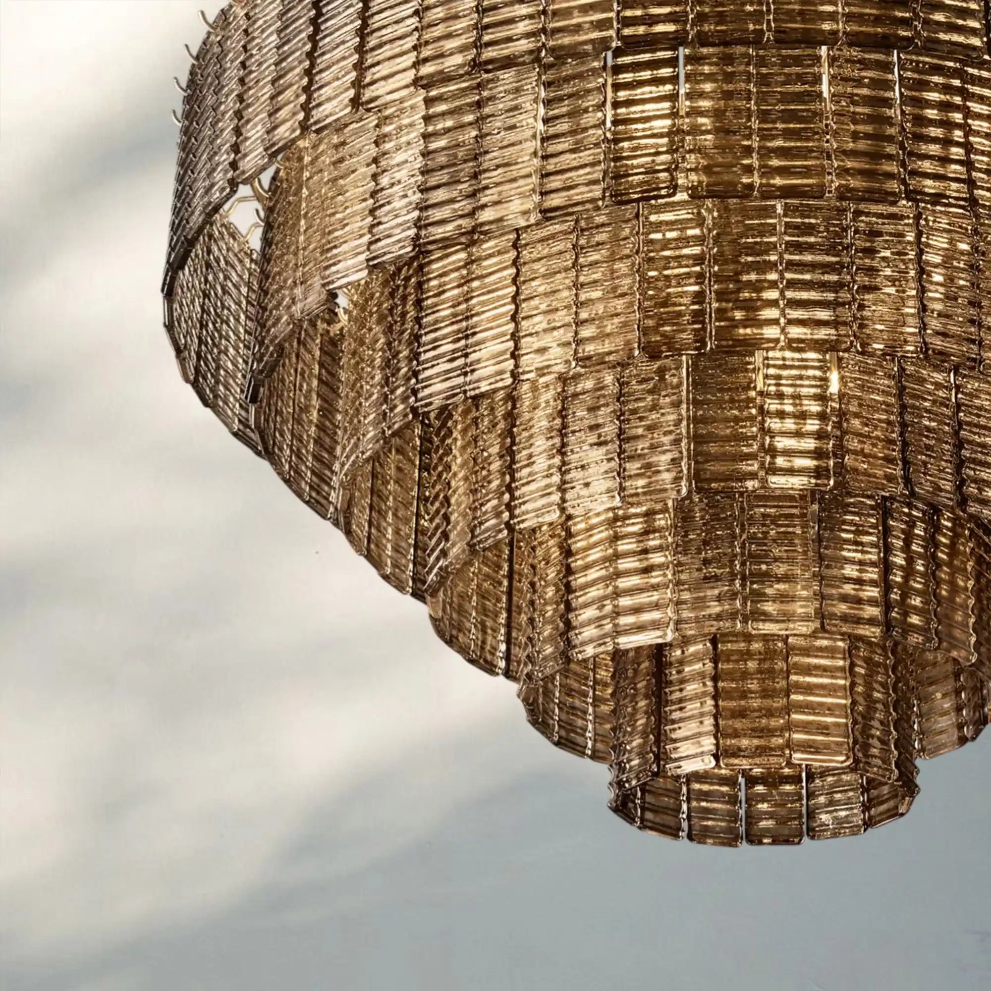 Sirena Smoke Round Chandelier 41" 52‘’ 65‘’-