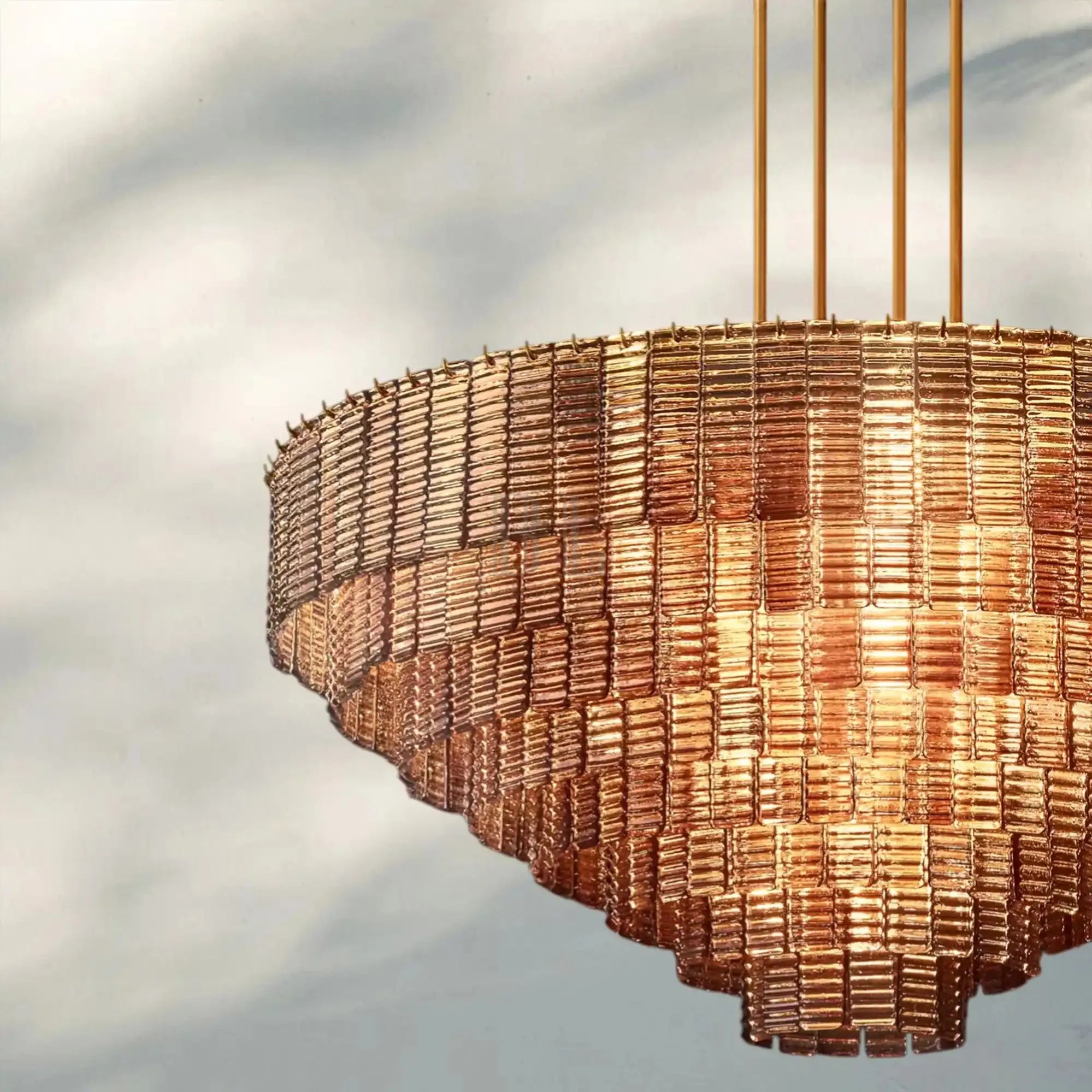 Sirena Smoke Round Chandelier 41" 52‘’ 65‘’-