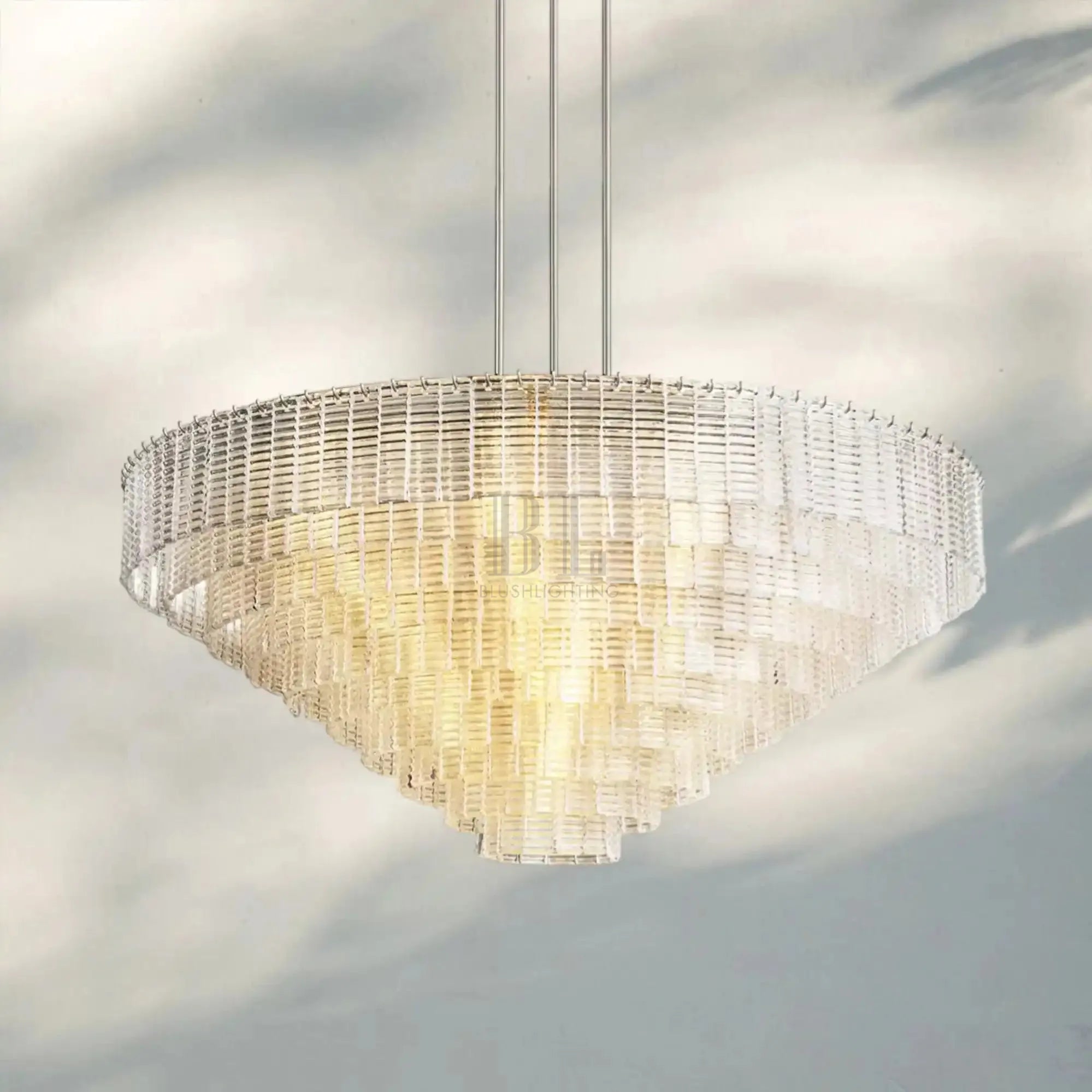 Sirena Smoke Round Chandelier 41" 52‘’ 65‘’-