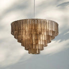 Sirena Smoke Round Chandelier 41" 52‘’ 65‘’-41''-Satin Nickel-Smoke