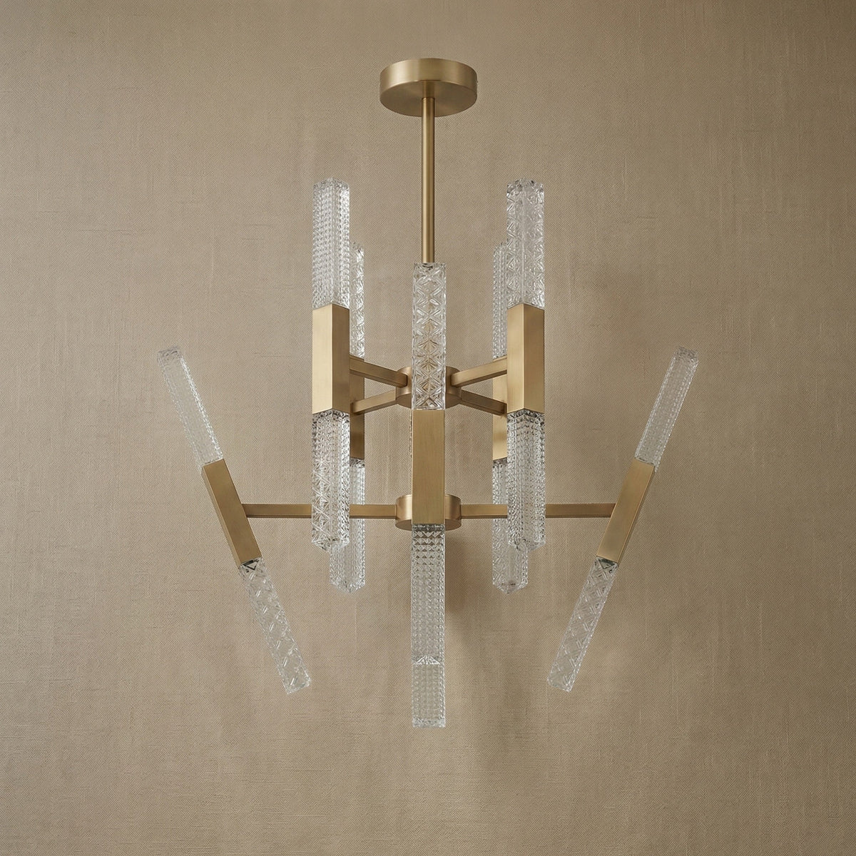 Siro Crystal Glass Pendant Light 27.8" - Blushlighting