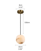 Small Alabaster Cluster Globes Ceiling Pendant Light For High Ceiling - 1-light-D10cm/D3.94"White + BrassBlushlighting