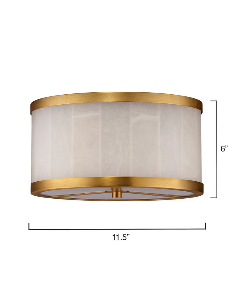 Small Upsala Alabaster Flush Mount Ceiling Light - Blushlighting