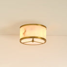 Small Upsala Alabaster Flush Mount Ceiling Light - Blushlighting