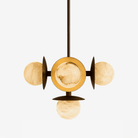 Snowflake Alabaster Orb Chandelier - ∅ 15″ x H 59″Bronze & WhiteBlushlighting