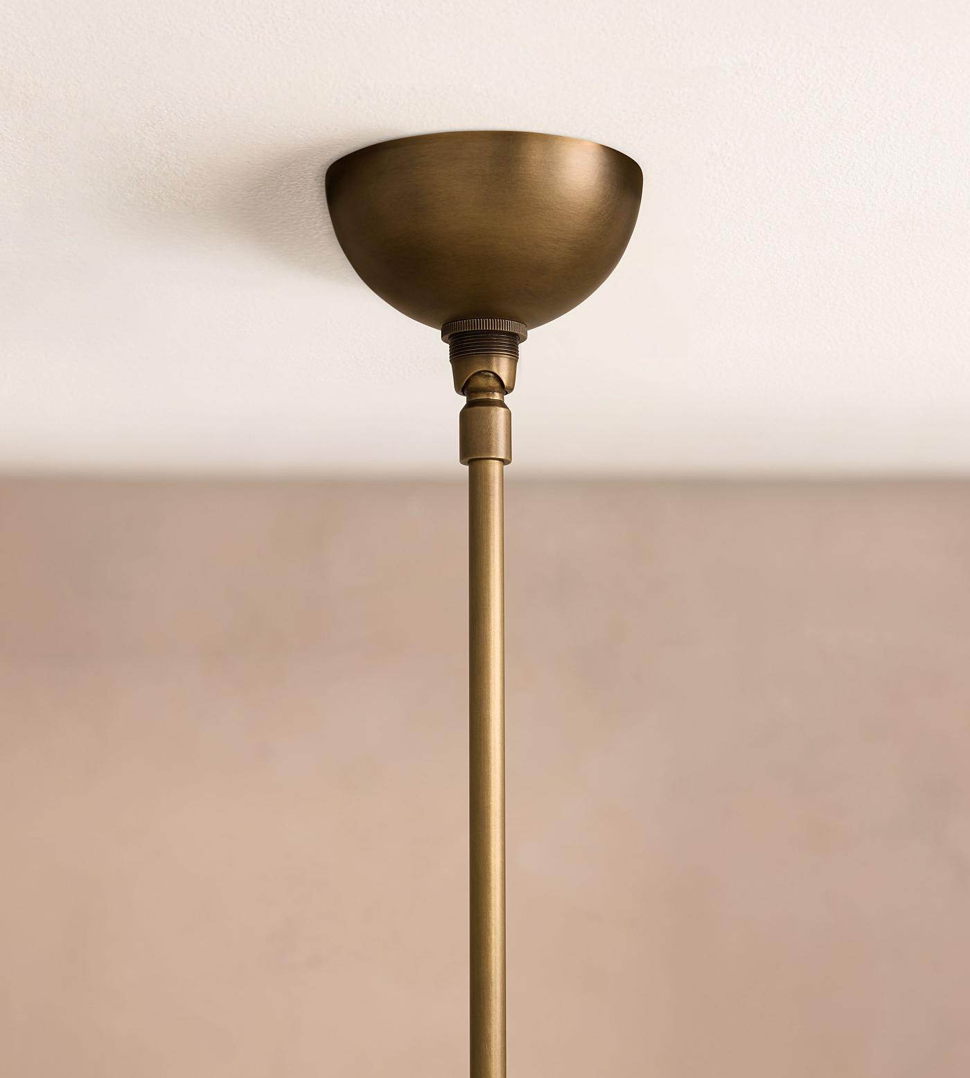 Snowflake Alabaster Orb Chandelier - ∅ 15″ x H 59″Bronze & WhiteBlushlighting