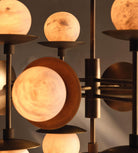 Snowflake Alabaster Orb Chandelier - ∅ 15″ x H 59″Bronze & WhiteBlushlighting