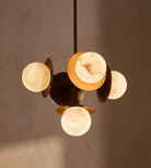 Snowflake Alabaster Orb Chandelier - ∅ 15″ x H 59″Bronze & WhiteBlushlighting