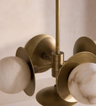 Snowflake Alabaster Orb Chandelier - ∅ 15″ x H 59″Bronze & WhiteBlushlighting