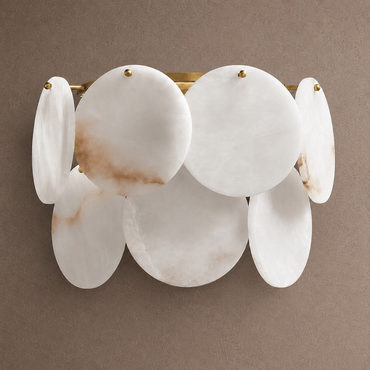 Solara Round Wall Sconce - W12.60 × H10.63 × D6.69 inBlushlighting