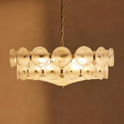 Solaris Disc Murano Chandelier - ∅ 31.5″ x H 11.0″White & GoldBlushlighting