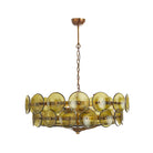 Solaris Disc Murano Chandelier - ∅ 31.5″ x H 11.0″Green & GoldBlushlighting