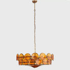 Solaris Disc Murano Chandelier - ∅ 39.4″ x H 14.2″Amber & GoldBlushlighting