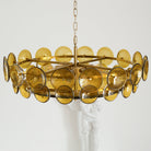 Solaris Disc Murano Chandelier - ∅ 23.6″ x H 11.0″Green & GoldBlushlighting
