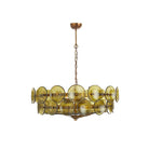 Solaris Disc Murano Chandelier - ∅ 23.6″ x H 11.0″Green & GoldBlushlighting