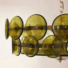 Solaris Disc Murano Chandelier - ∅ 23.6″ x H 11.0″Amber & GoldBlushlighting