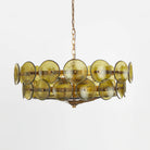 Solaris Disc Murano Chandelier - ∅ 23.6″ x H 11.0″Amber & GoldBlushlighting