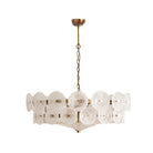 Solaris Disc Murano Chandelier - ∅ 31.5″ x H 11.0″White & GoldBlushlighting