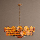 Solaris Round Chandelier - ∅ 39.4″ x H 14.2″Green & GoldBlushlighting