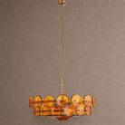 Solaris Round Chandelier - ∅ 39.4″ x H 14.2″Amber & GoldBlushlighting