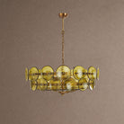 Solaris Round Chandelier - ∅ 23.6″ x H 11.0″Green & GoldBlushlighting