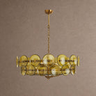 Solaris Round Chandelier - ∅ 31.5″ x H 11.0″Green & GoldBlushlighting
