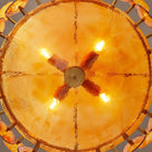 Solaris Round Chandelier - ∅ 31.5″ x H 11.0″Amber & GoldBlushlighting