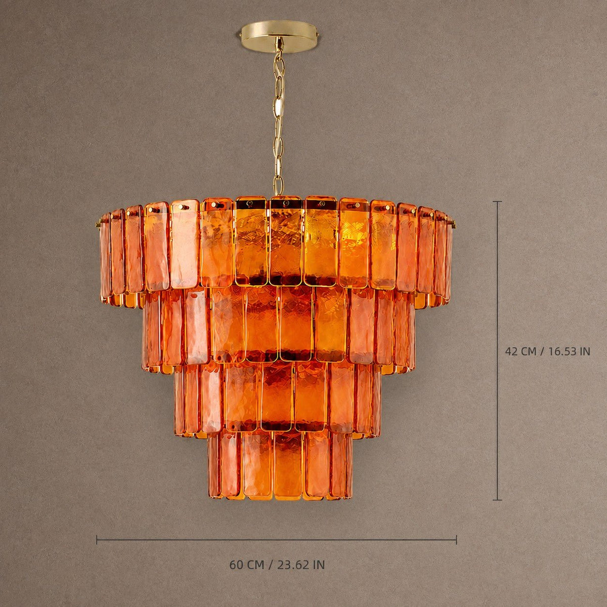 Solenne Ember Tiered Chandelier - 60 cm (23.6 in) / 4-TierBlushlighting