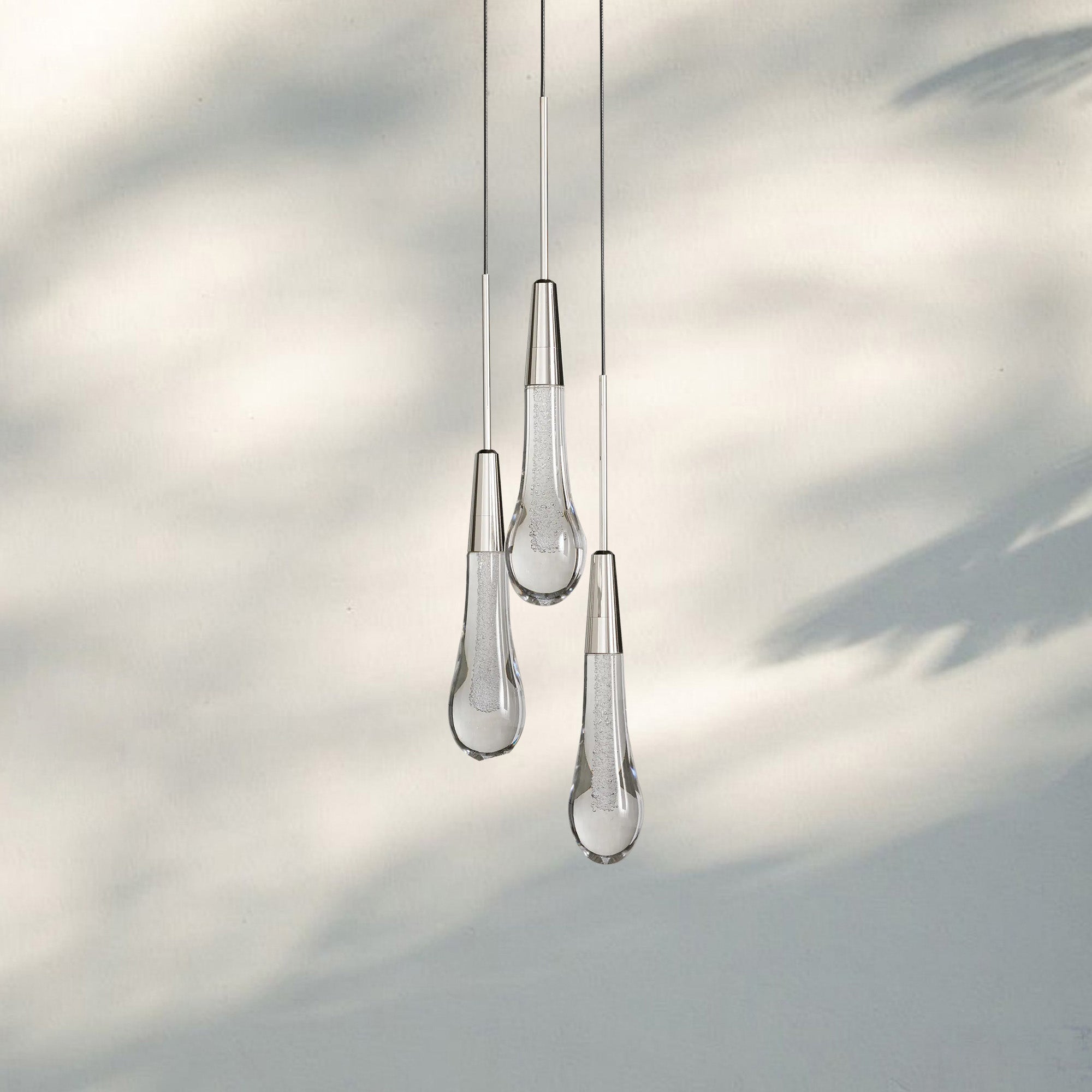 Solitaire 3-Light Pendant-Nickel-
