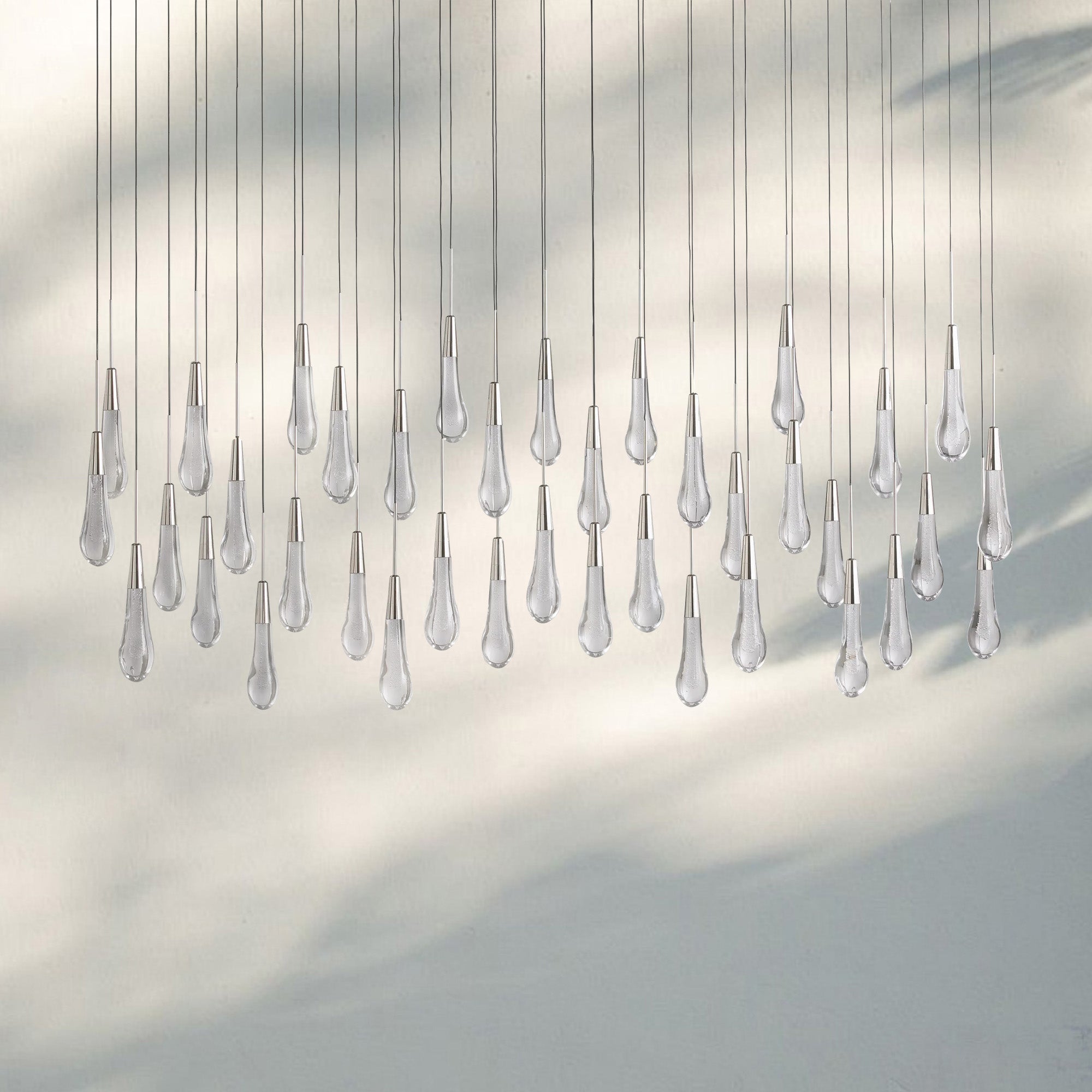 Solitaire Linear Chandelier 37"50"70"87"87"120"-70‘-Nickel-