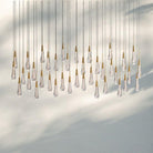 Solitaire Linear Chandelier 37"50"70"87"87"120"-70‘-Brass-