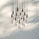 Solitaire Round Chandelier 17" 24" 36“ 58“-12-Light 17‘’-Bronze-