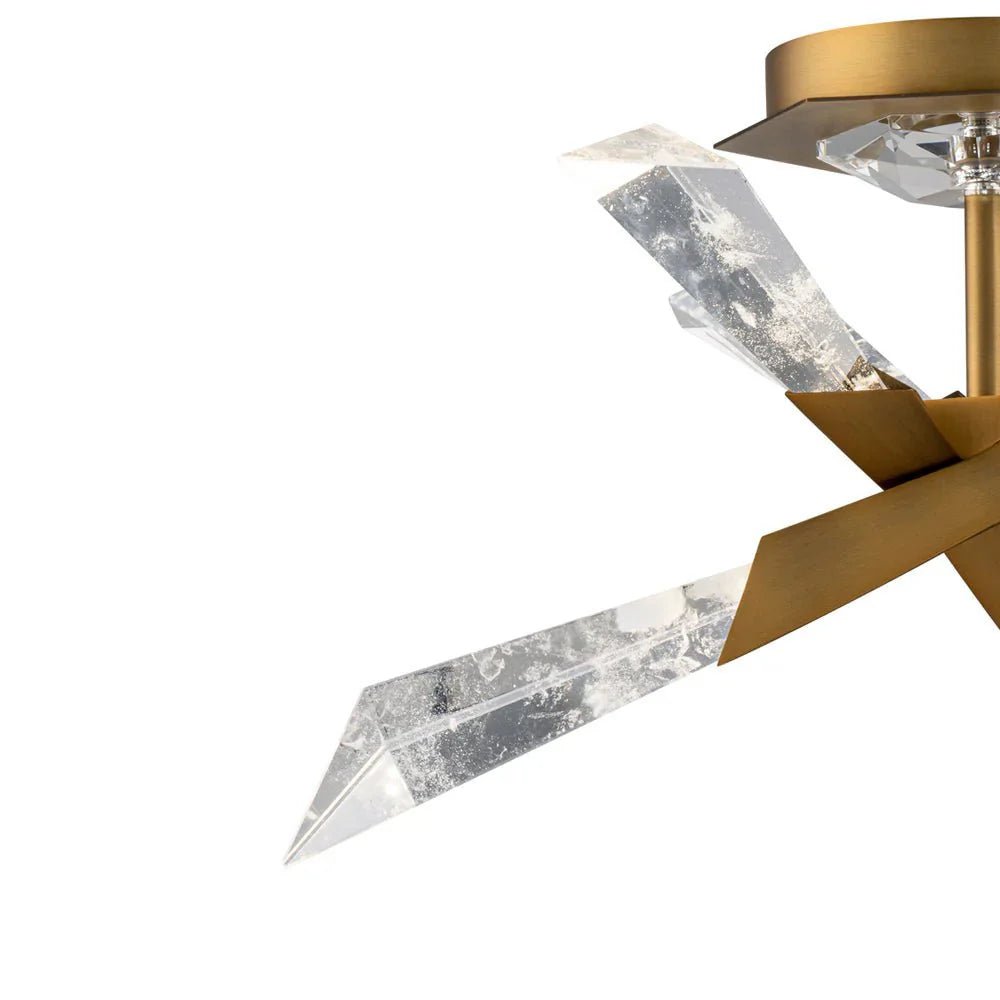 Solitude LED Semi Flush Mount Ceiling Light - LargeAntique NickelBlushlighting