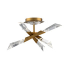 Solitude LED Semi Flush Mount Ceiling Light - SmallAged BrassBlushlighting