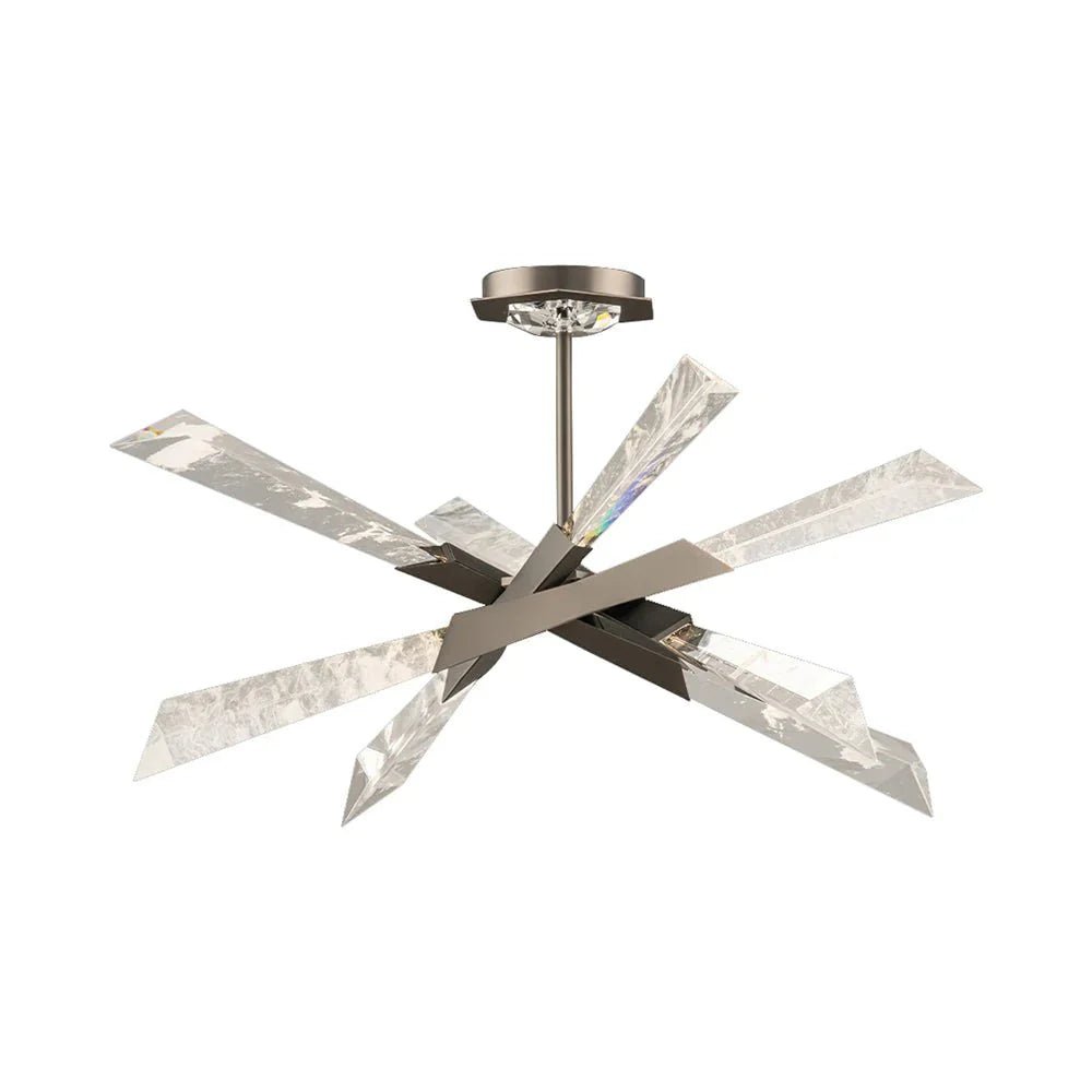 Solitude LED Semi Flush Mount Ceiling Light - LargeAntique NickelBlushlighting