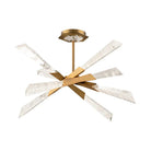 Solitude LED Semi Flush Mount Ceiling Light - LargeAged BrassBlushlighting