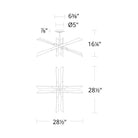 Solitude LED Semi Flush Mount Ceiling Light - Blushlighting