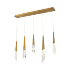 Solitude Linear LED Multi Pendant Light - 5 - LightAged BrassBlushlighting