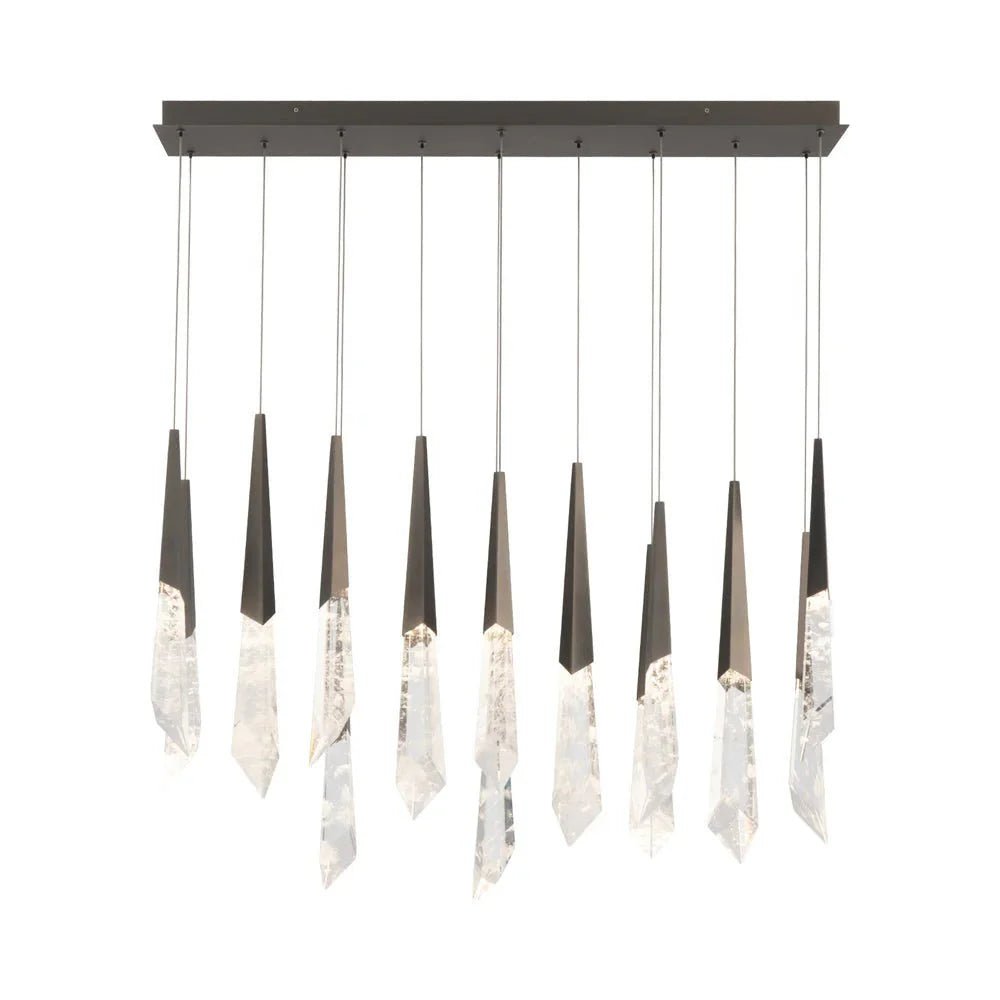 Solitude Linear LED Multi Pendant Light - 14 - LightAntique NickelBlushlighting