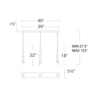 Solitude Linear LED Multi Pendant Light - Blushlighting