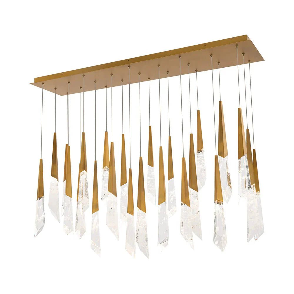 Solitude Linear LED Multi Pendant Light - 23 - LightAged BrassBlushlighting
