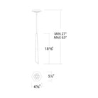 Solitude Mini LED Pendant Light - Antique NickelBlushlighting