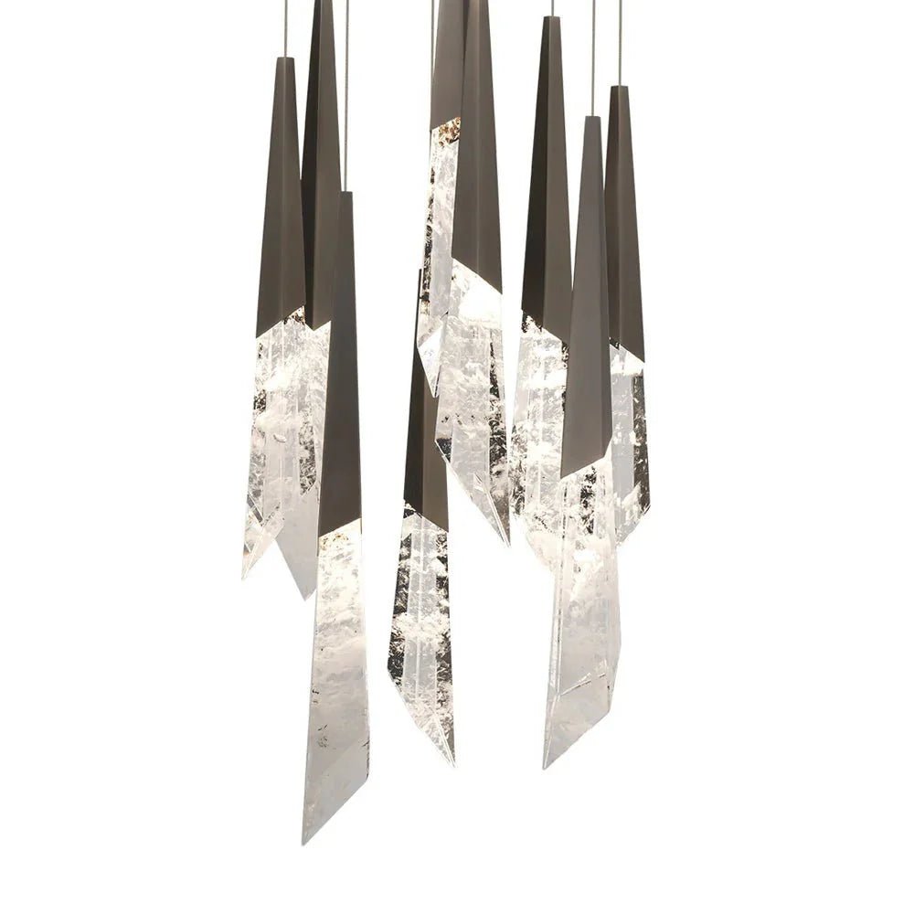 Solitude Round LED Multi Chandelier - 15 - LightBronzeBlushlighting